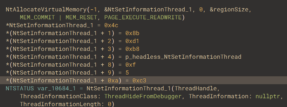 Patching the hooked syscall and saving it into our buffer